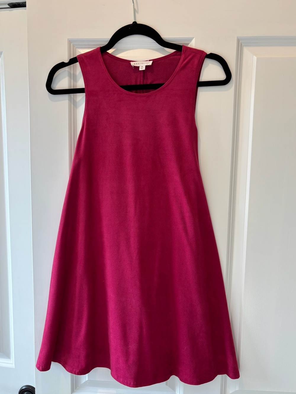 Socialite Fuchsia Sleeveless Swing Dress